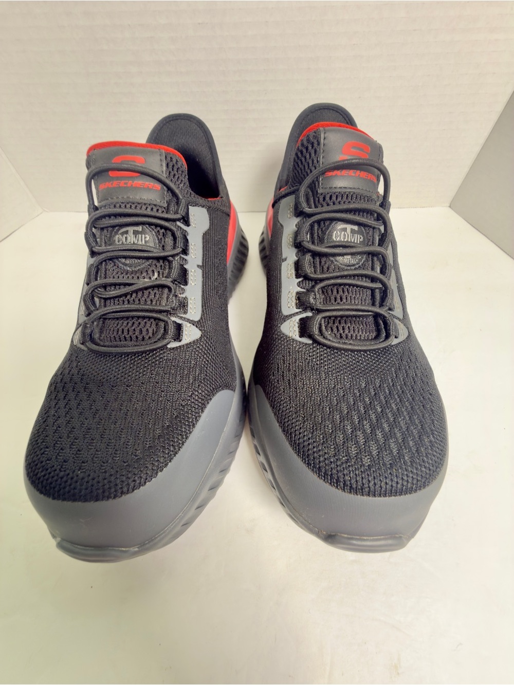 Skechers Mens Hands Free Slip-Ins Tilido Fletchit Comp Toe Work Shoes Size 7